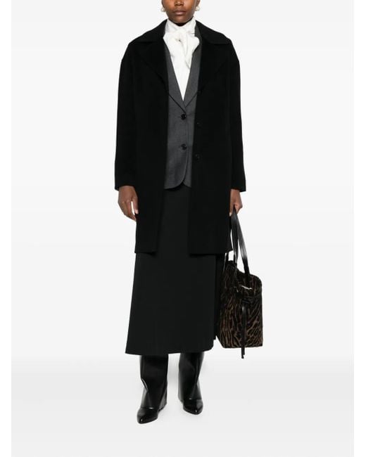 Anine Bing Black Button-Front Coat