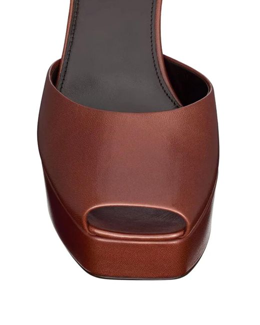 Saint Laurent Brown 85Mm La Scandale Platform Sandals