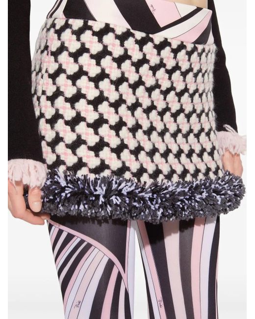 Emilio Pucci ツイード ミニスカート Black
