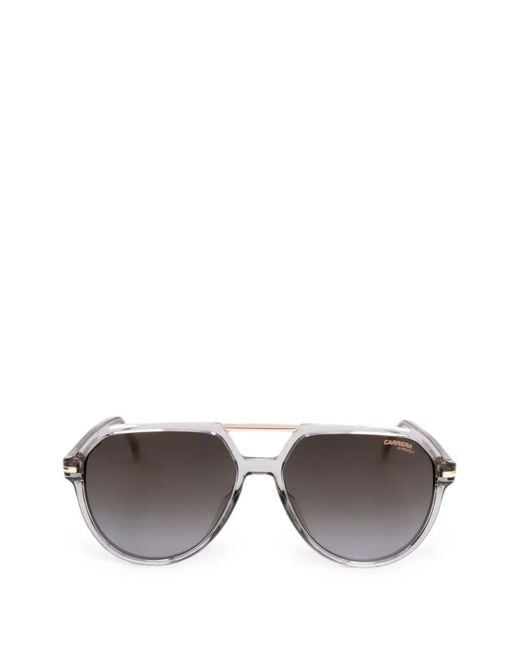 Carrera Gray Pilot-Frame Double-Bridge Sunglasses