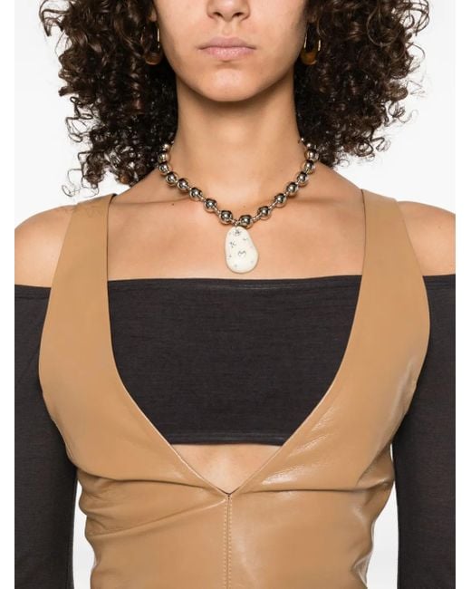 Nanushka Ferr ホルターネック トップ Black