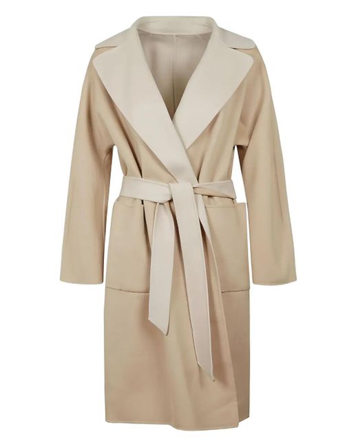 Max Mara Jas Met Ceintuur in het Natural