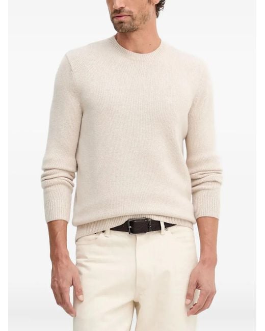 Barbour White Crew-Neck Sweater for men