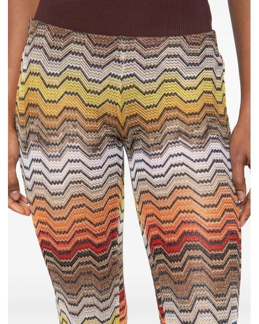 Missoni White Zigzag Knit Trousers