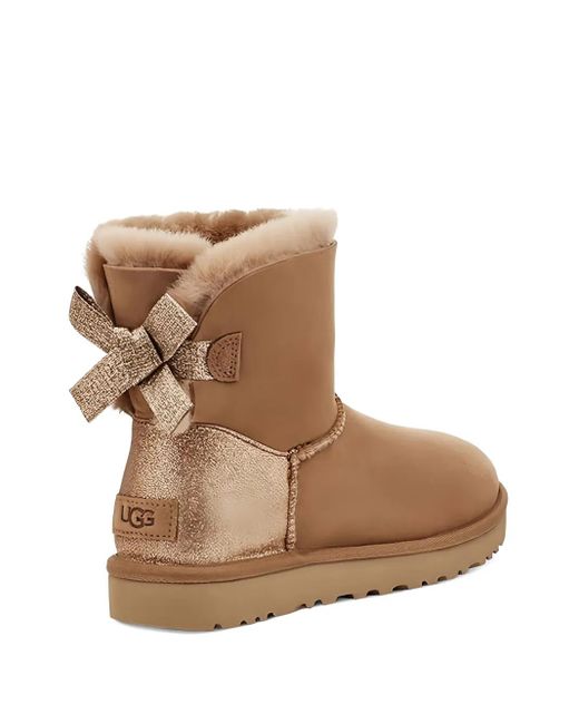 Ugg Brown Mini Bailey Bow Sparkle Boots