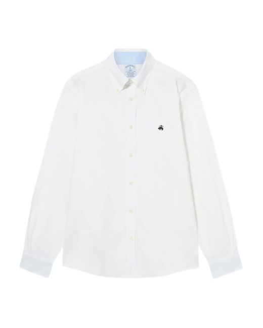 Brooks Brothers White Button-Down-Collar Shirt for men