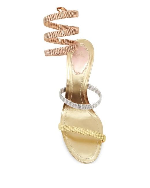 Rene Caovilla Trigold Cleo 80mm サンダル White