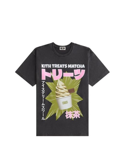 Kith Black Treats Matcha Graphic-Print T-Shirt for men