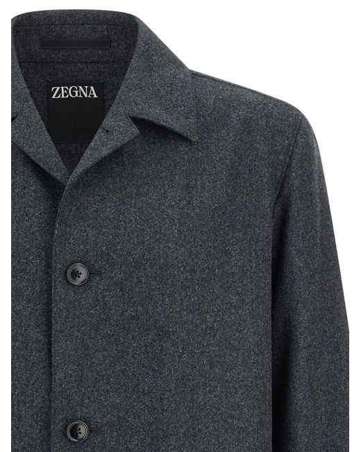 Zegna Black Alpe Button Jacket for men