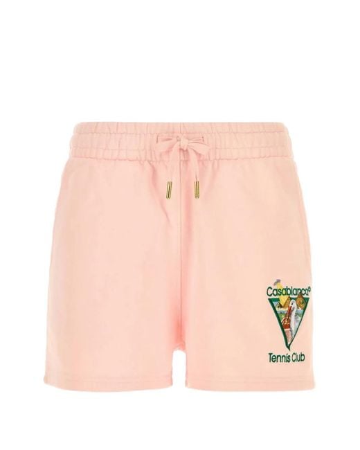 Casablanca Pink Tennis Club Mini Shorts