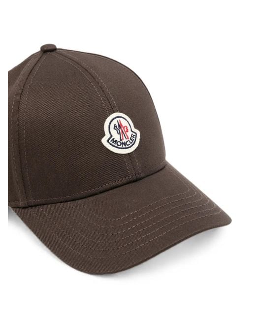 Moncler Brown Logo-Patch Baseball Cap for men