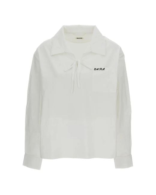 Bode White Maze Tie-Fastening Shirt for men