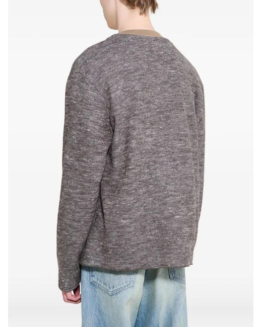 Lady White Co. Gray V-Neck Sweater for men