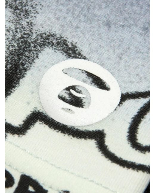 Aape By A Bathing Ape Blue Graffiti-Print Logo-Waistband Boxers for men