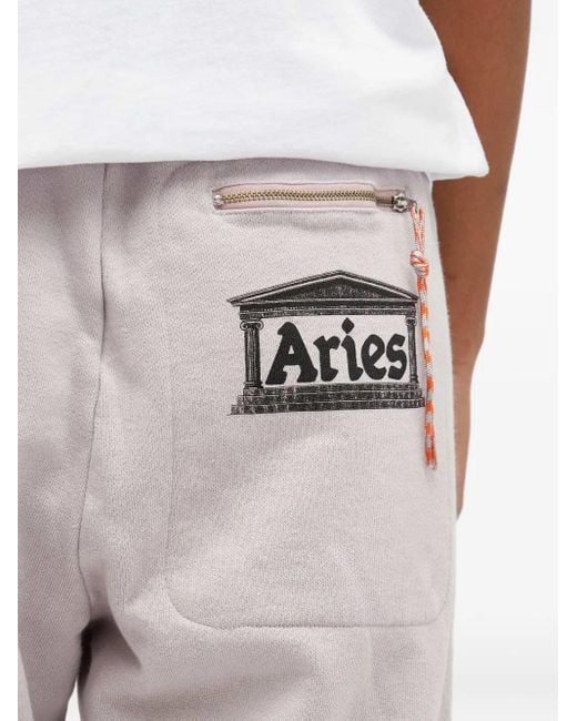 Aries Joggingbroek Met Logoprint in het White voor heren