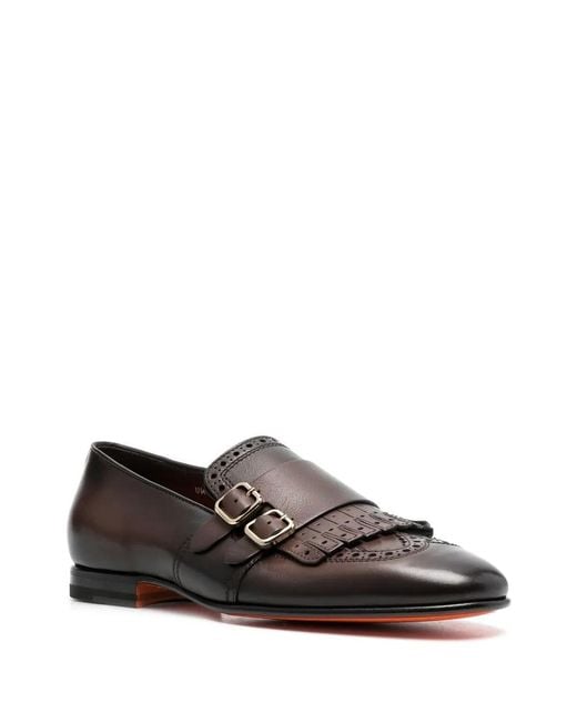 Santoni Gray Logo Shoes for men
