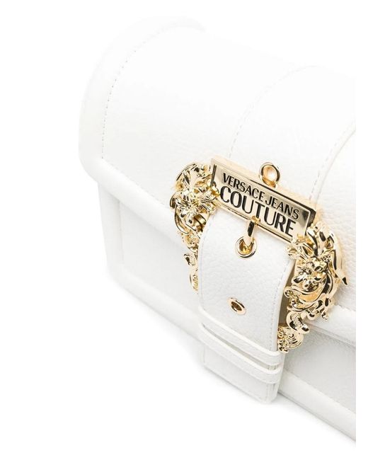 Versace Jeans Couture White Logo-Plaque Crossbody Bag