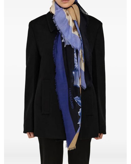 Ferragamo Cashmere Scarf Blue