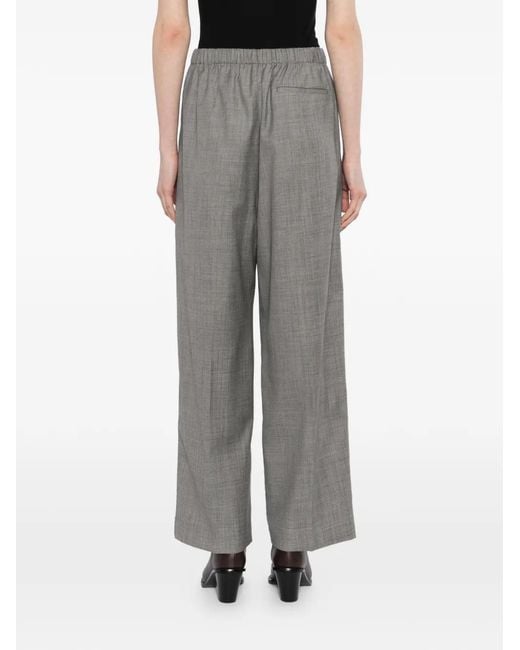 JNBY Gray Jacquard Wide-Leg Trousers