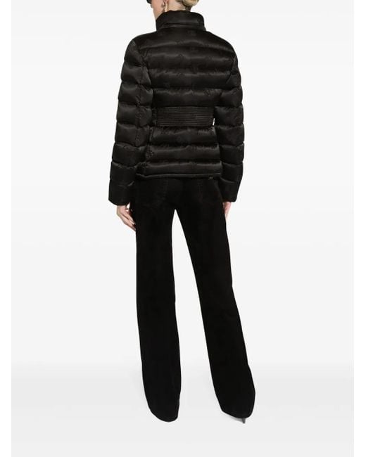 Dolce & Gabbana Black Dna Monogram-Jacquard Puffer Jacket