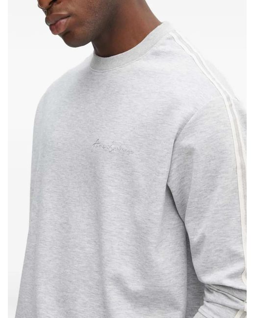 ARMANI EXCHANGE Gray Sweat Rayé À Logo for men