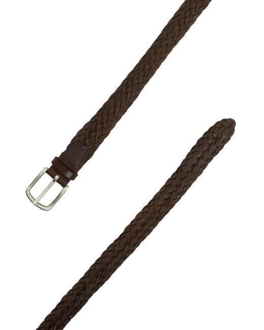 Orciani Brown Braided Leather Belt for men