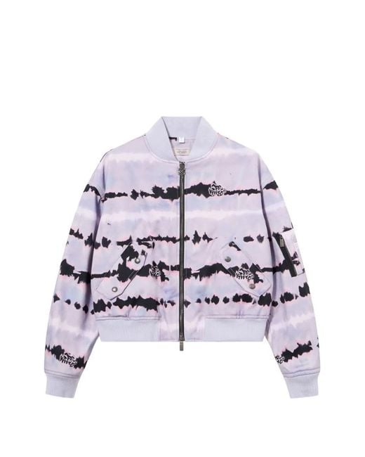 Off-White c/o Virgil Abloh White Tie-Dye Cropped Bomber Jacket for men