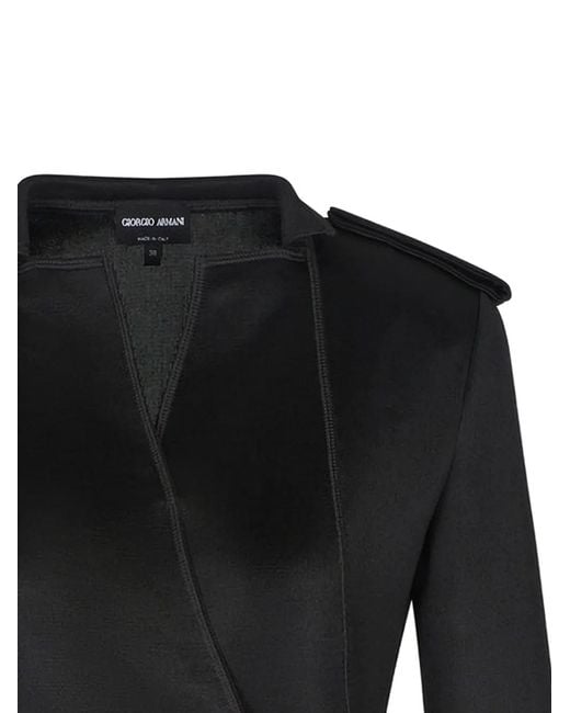Giorgio Armani Black Double-Breasted Jacket