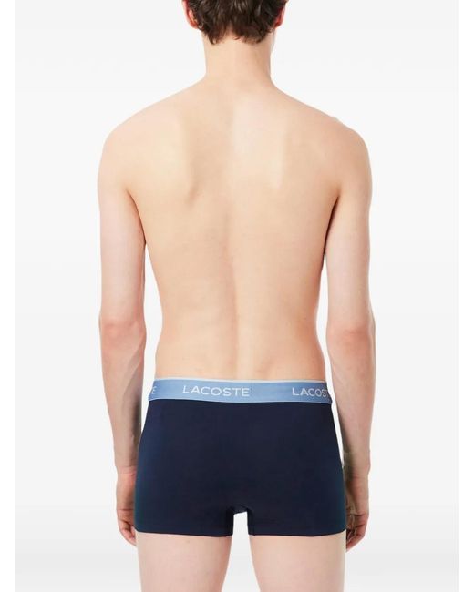 Lacoste Blue Logo-Waistband Boxers (Set Of Three) for men