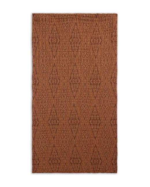 Fular con motivo geométrico RRL de hombre de color Brown