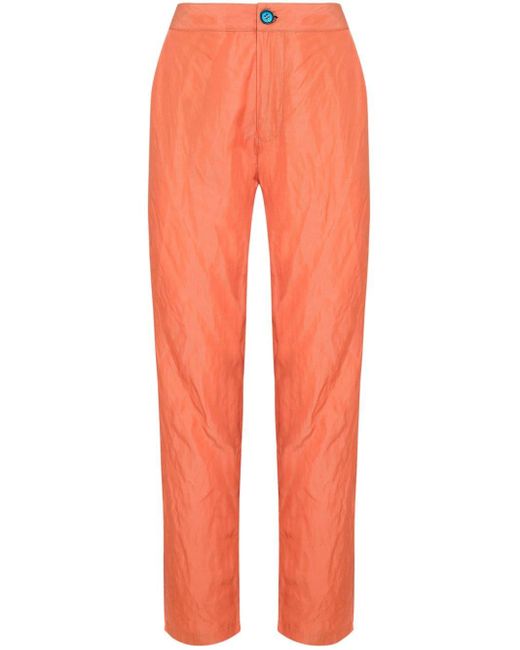 UMA | Raquel Davidowicz Orange Mid-rise Cropped Trousers