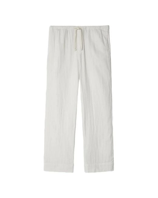 Save Khaki White Drawstring-Waist Trousers for men