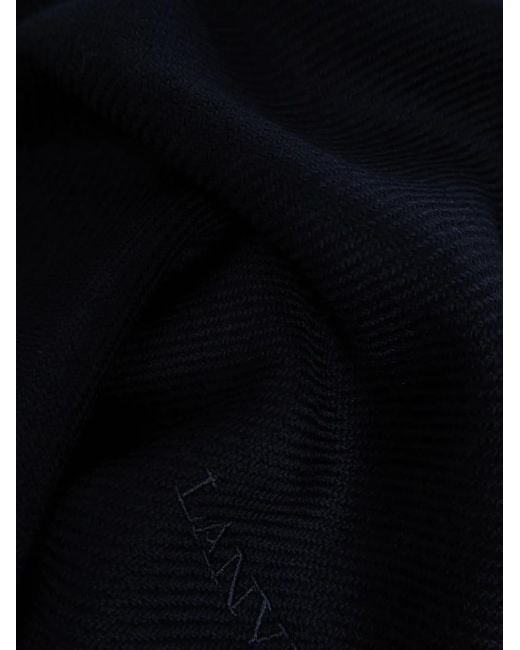 Bufanda con flecos Lanvin de hombre de color Blue