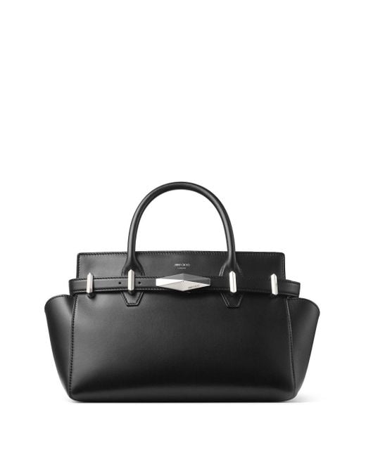 Jimmy Choo Black Diamond Belted Tote Bag