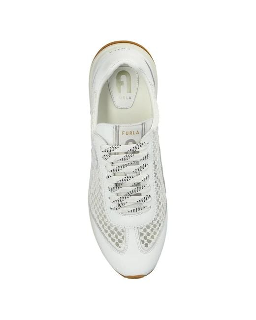 Furla White "Retro" Sports Shoes