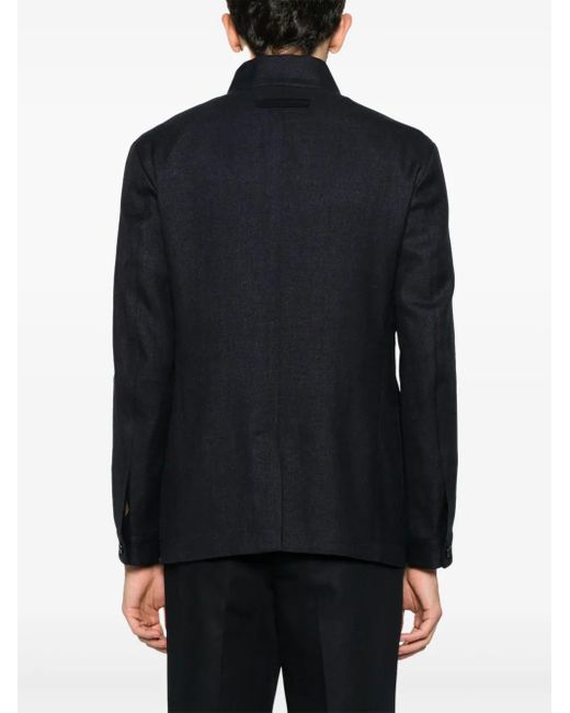 Zegna Blue Twill Jacket for men