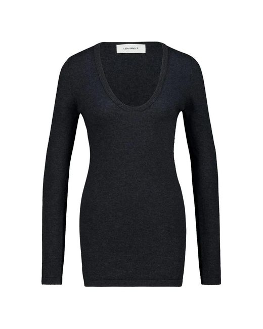 Lisa Yang Blue Amalea Long-Sleeve Sweater