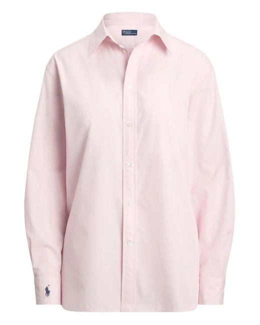 Camisa con botones Polo Ralph Lauren de color Pink