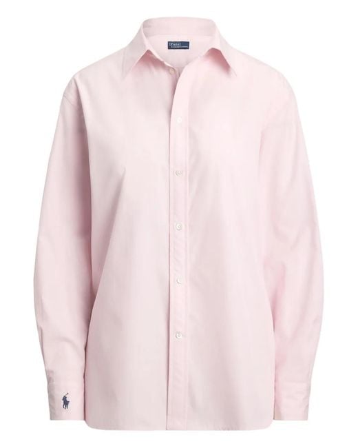 Polo Ralph Lauren Button-Down Blouse in het Pink