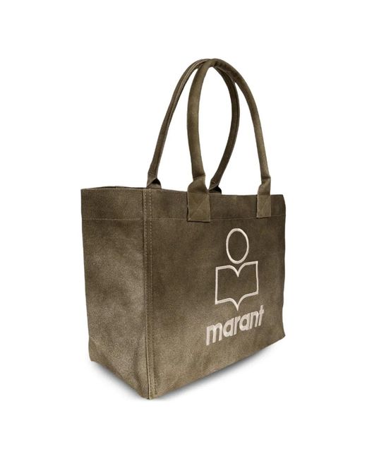 Isabel Marant Brown Yenky Logo-Embroidered Tote Bag