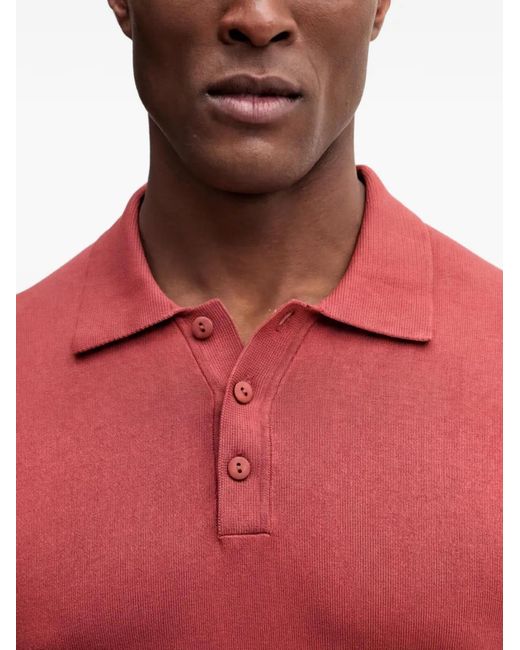 Polo Con Botones Blauer de hombre de color Red