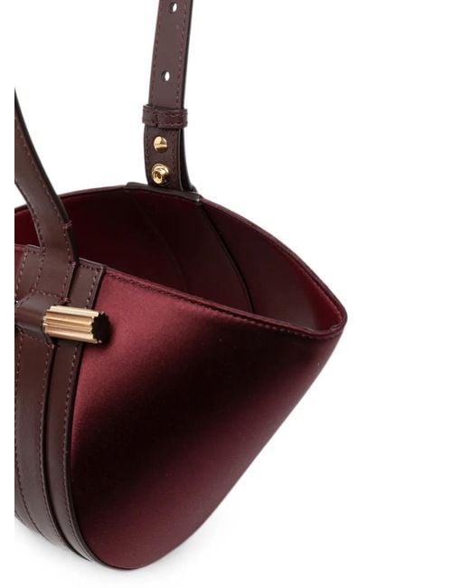 Victoria Beckham Purple Portofino Satin Tote Bag