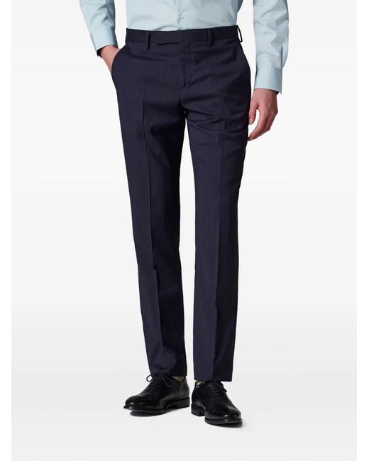 Paul Smith Blue Pinstriped Trousers for men