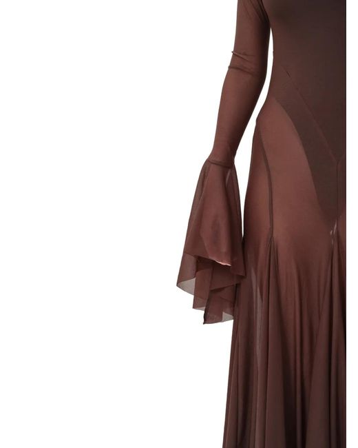 Concepto Purple Sienna Flared-Sleeve Maxi Dress