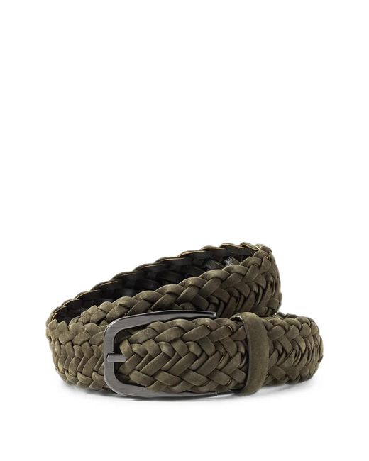 Zegna Green Dark-- Nubuck Belt for men