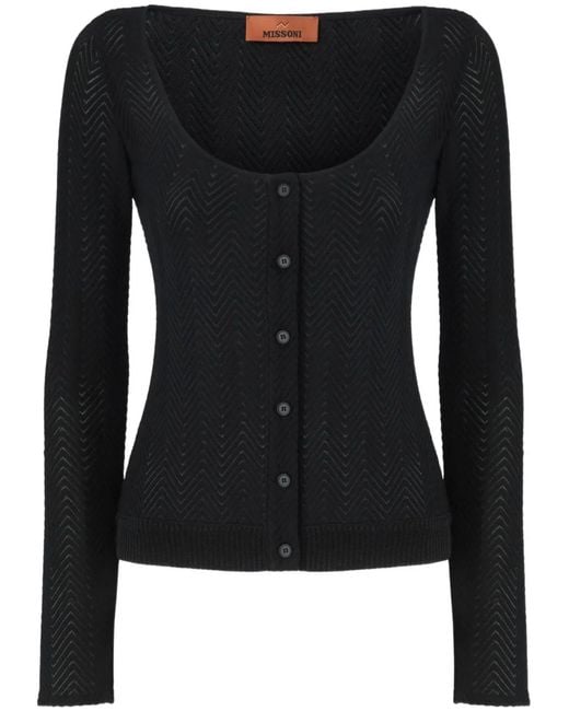 Missoni Black Chevron Cardigan