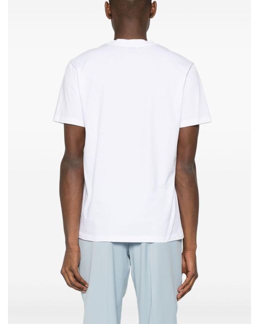Camiseta con logo bordado Sandro de hombre de color White