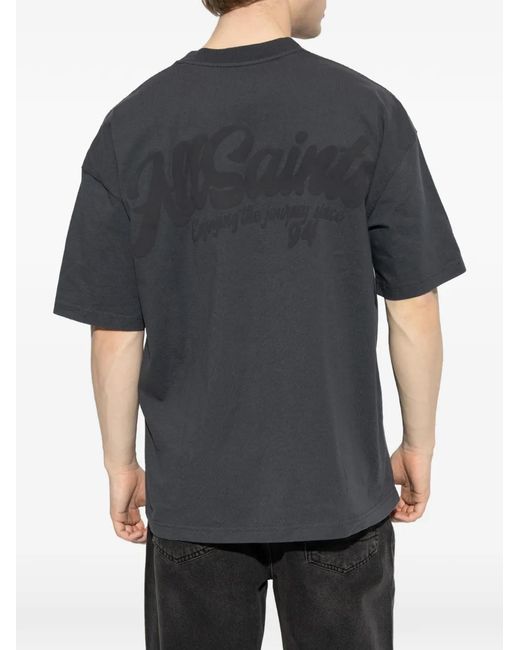 AllSaints Blue T-Shirt Odyssey À Manches Courtes for men