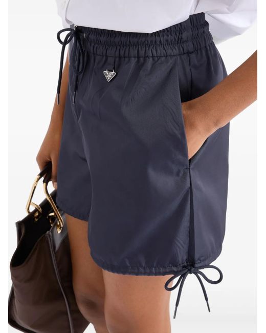 Prada Blue Drawstring Shorts