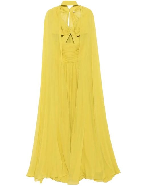 Elie Saab Yellow Mela Verde Dress